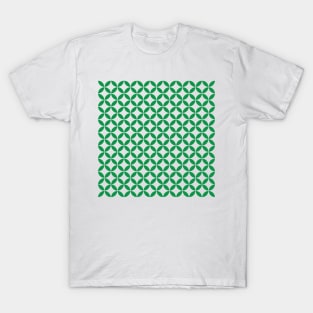 Retro Circles and Diamonds Green 2 T-Shirt